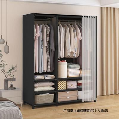 橱衣柜家用卧室经济耐型简易柜子防尘收纳置物租架子83305出房衣