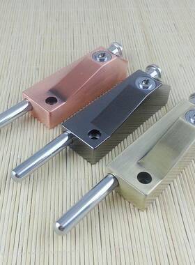 青古铜颜色璃有框阳台玻插门弹自簧动插YTQ销飞机明销铝门窗中间