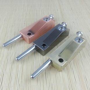 青古铜颜色璃有框阳台玻插门弹自簧动插YTQ销飞机明销铝门窗中间