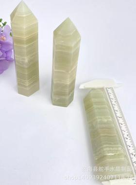 Afghanjae然晶体阿富消汗玉原d石切割六棱78765单天尖家居磁装饰