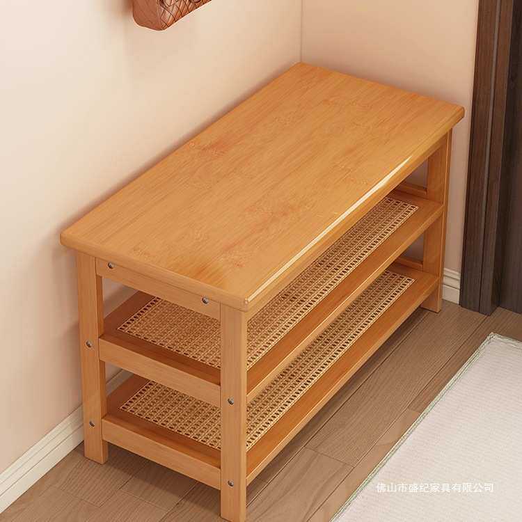 换鞋凳门口家用轻奢感可坐鞋柜坐凳一体鞋架入户门竹子长条凳