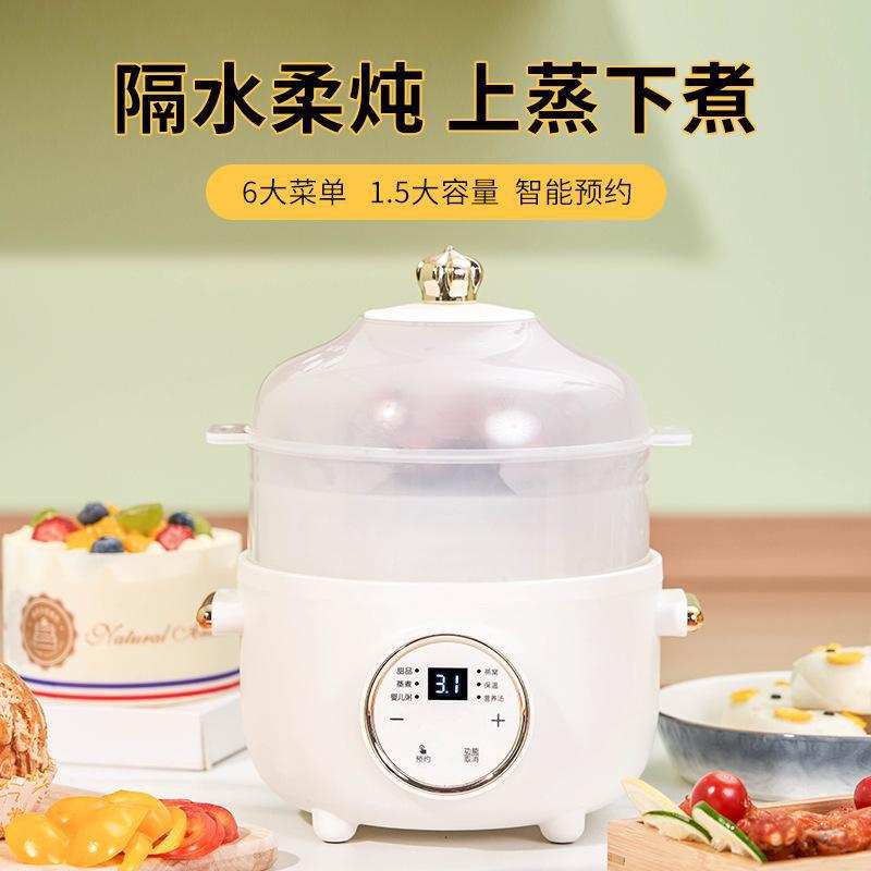 多功能电炖锅煮粥煲汤预约隔水电炖盅家用宿舍寝室1.5L网红电炖锅