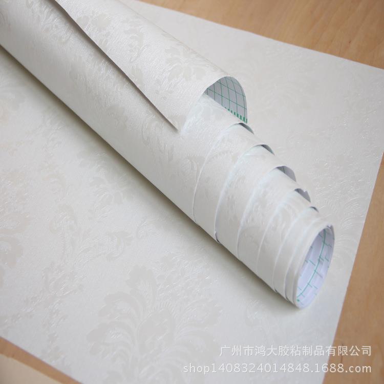PVC防水自贴卧室翻新欧式壁纸客厅改造背景墙纸素色墙贴家居