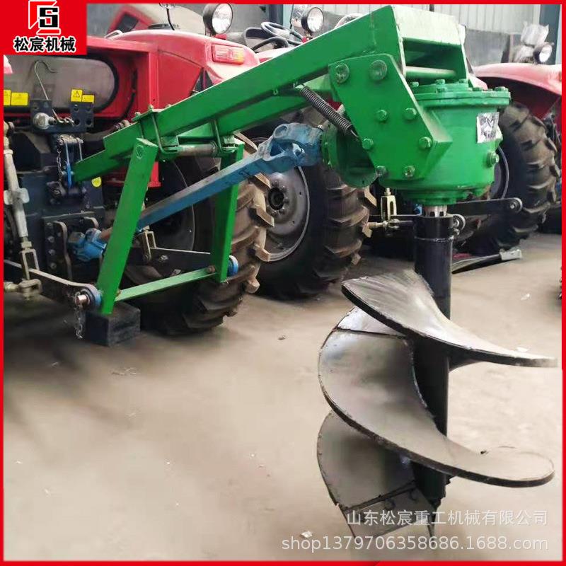 拖拉机后悬挂式挖坑机 加重型种树打洞机 直径30-1米的植树打眼机