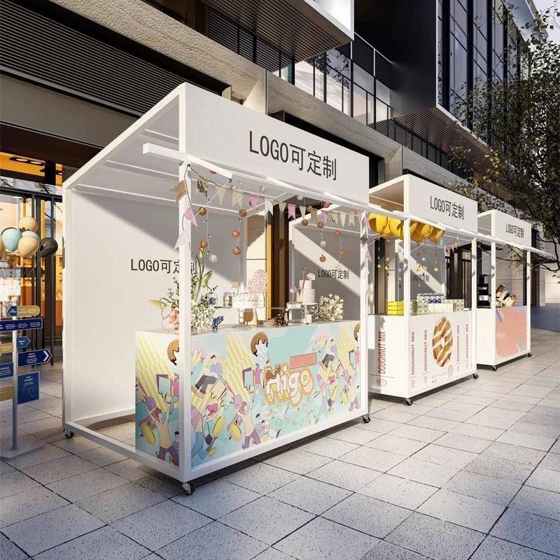 集市地摊桌货架户外夜市摊位架商业街促销架小推车棚架金属展示架