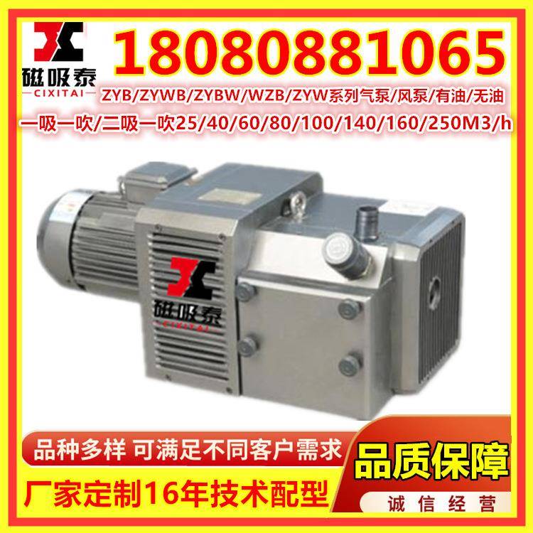 印铁制罐机气泵 ZYBW100E通优风泵/单吸泵小型旋片真空泵电磁气泵