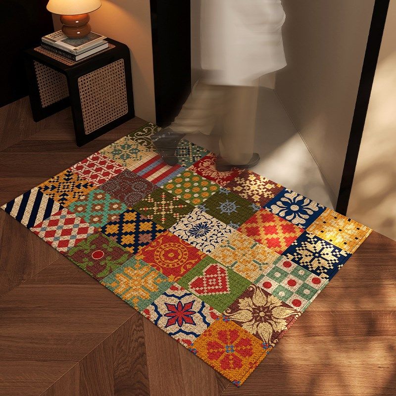 民族风入户门地垫玄关大门口进门脚垫美式复古除尘耐磨防滑门地毯,居家布艺,入户地垫,淘宝优惠券,粉丝福利购,淘宝优惠卷