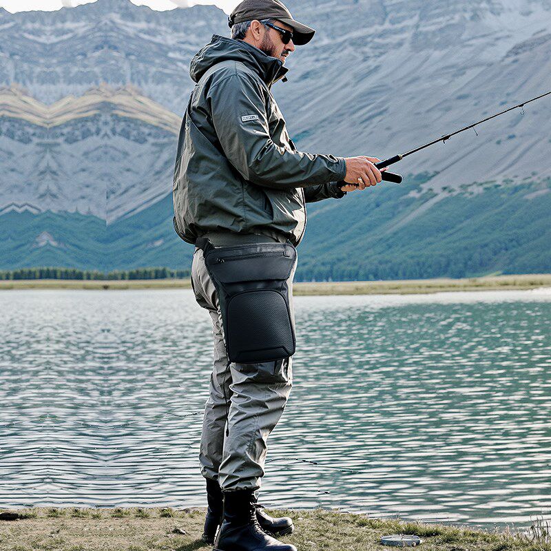 马可莱登骑行腿包男款摩托车战术绑腿多功能路亚腰包女机车户外