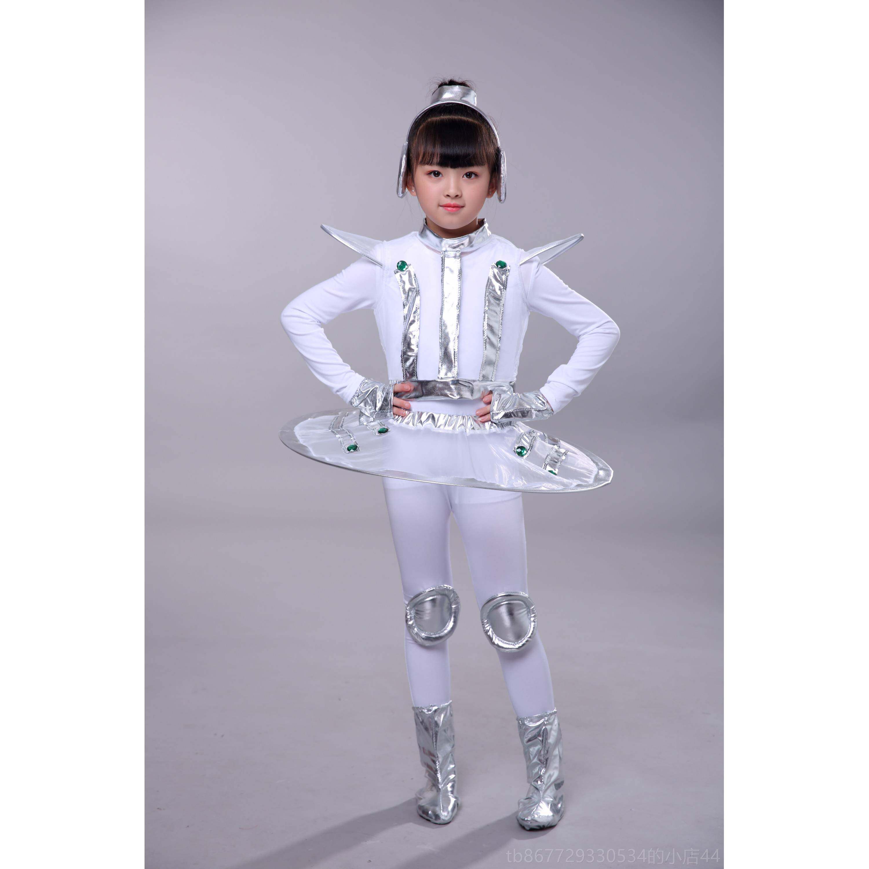 高档出六一节小人风采儿童演服小勇士表演服装机器太荷空服环保舞