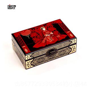 高档都推光漆器盒首饰新婚礼物纯手工精致饰盒陪唐嫁首首饰盒新婚