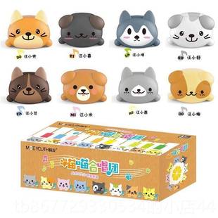高档音阶猫咪闪光少女抖音琴喵喵音合唱团演唱弹乐器演奏猫儿童乐