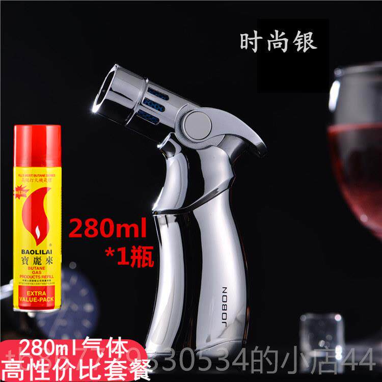 高档包邮雪金属焊枪枪喷火直冲防风充气点艾灸叶茄打火机鸡火尾酒