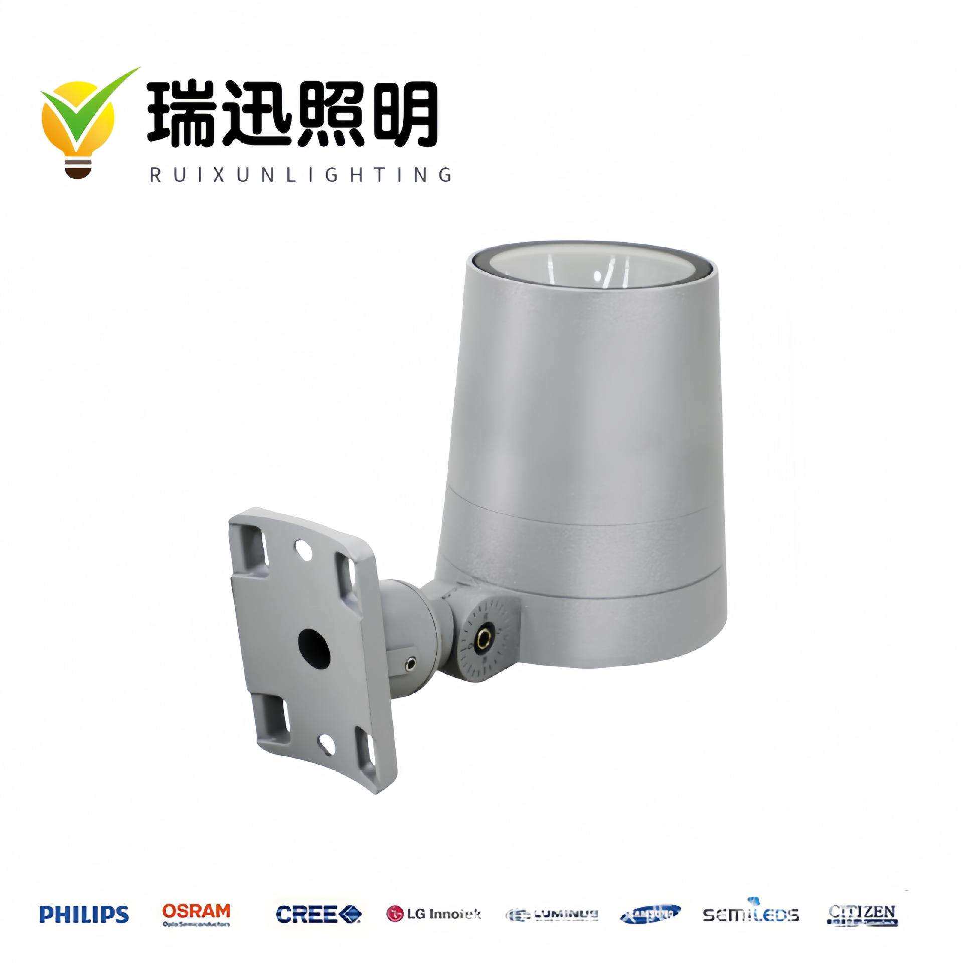 厂家直销10W20W30W40W户外防水LED抱杆投光灯 圆形COB抱箍投射灯