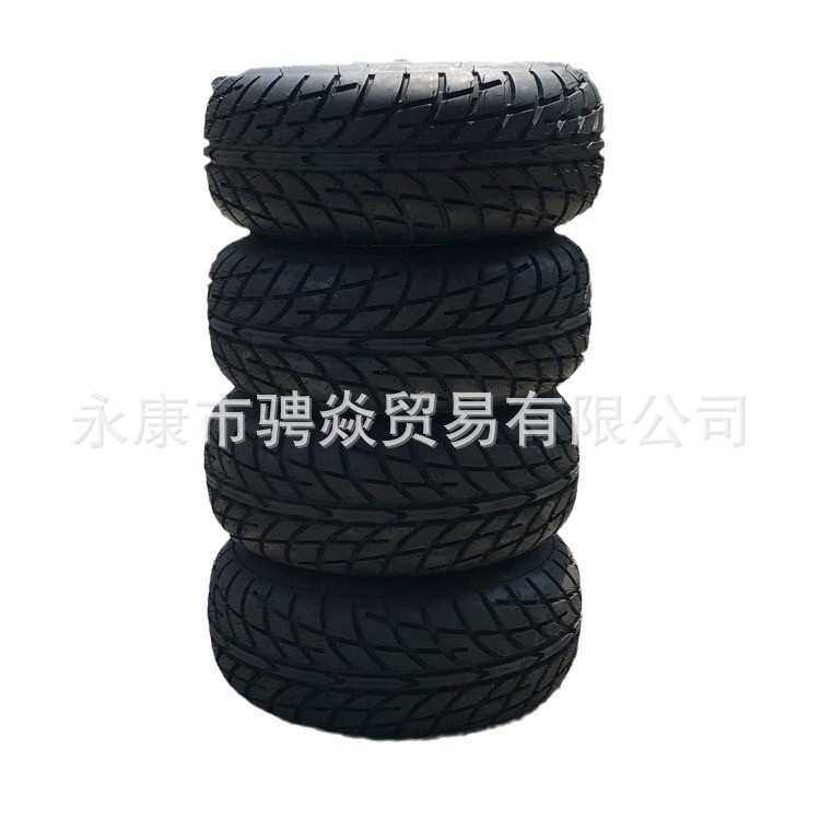 四轮卡丁车配件 沙滩车19X7-8寸真空胎8寸公路轮胎带铁轮毂一套