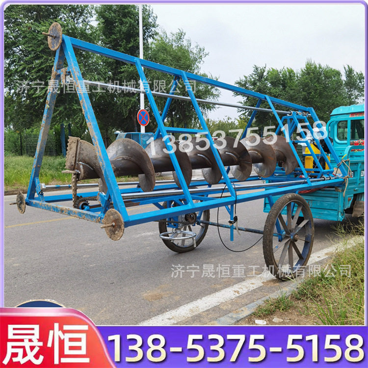 三脚架挖坑机电线杆挖坑机打洞工具便携式三角/四角挖坑机直销
