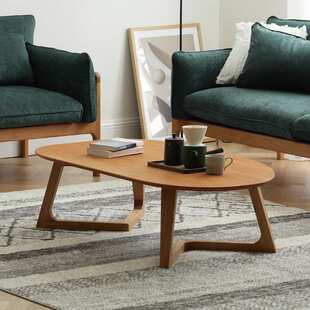 北欧全实木茶几网红民宿阳台客厅矮脚小茶桌侘寂风椭圆形小边几