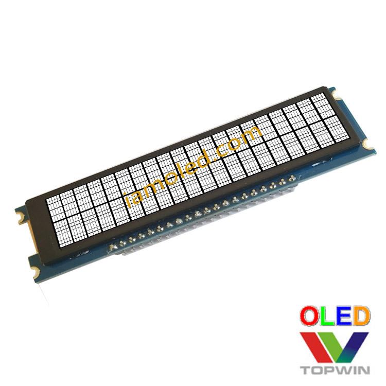 2.93寸20针断码字符型oled液晶显示屏模块白色8bit并口20x2点阵