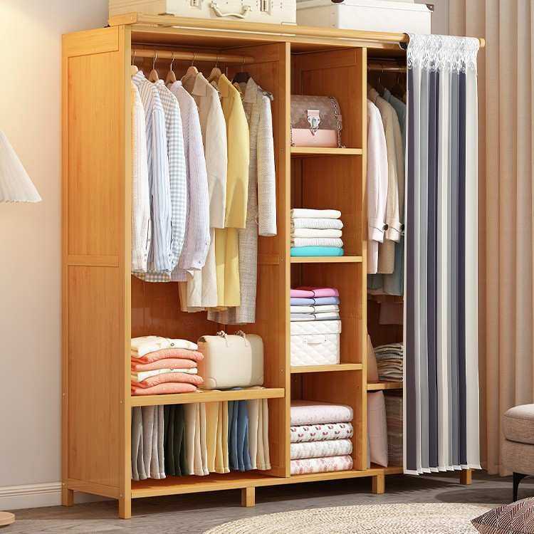 衣柜卧室家用简易组装出租房经济型布艺实木柜子结实耐用竹挂衣橱,3C数码配件,摄像机配件,淘宝优惠券,粉丝福利购,淘宝优惠卷