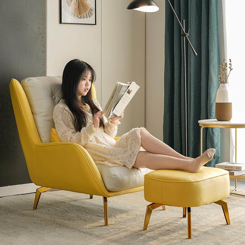 单人613沙发设计师款家用客厅轻休闲商务小奢型户客靠背老虎厅沙