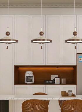 中古风餐厅灯式复古铁艺书房餐桌灯创意62377圆法球胡桃色L吊E具D