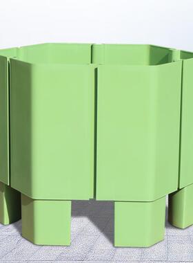 市政绿化组合花盆花塑料六角坛种外商业广PQP场花槽创意植户箱