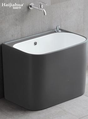 水泥灰色洗拖墩把池槽地盆家用阳台长白方形拖布231池水卫生间布