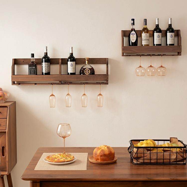 实木墙上酒架物酒架F97MMM97壁挂式吧台商用威士忌酒红挂墙家用悬