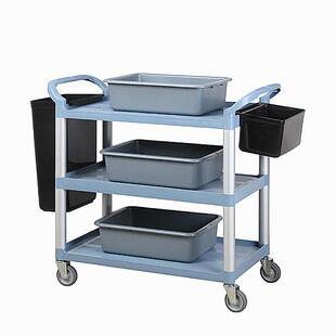 收餐车六带斗收圾集车酒店车三层推AUT车收碗车垃桶塑料酒楼收餐