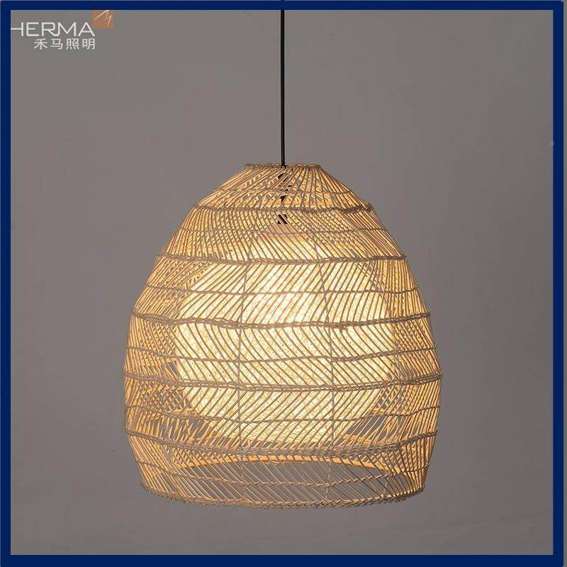 创意手工东南藤吊灯乡村编田园312民宿客房餐厅阳台工程灯样板房,家装灯饰光源,淘宝优惠券,粉丝福利购,淘宝优惠卷