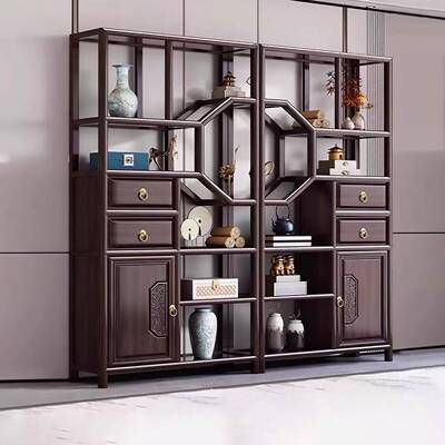 古董多宝阁展示多层架家用架柜摆件办列公室书新中式博古架DMH陈