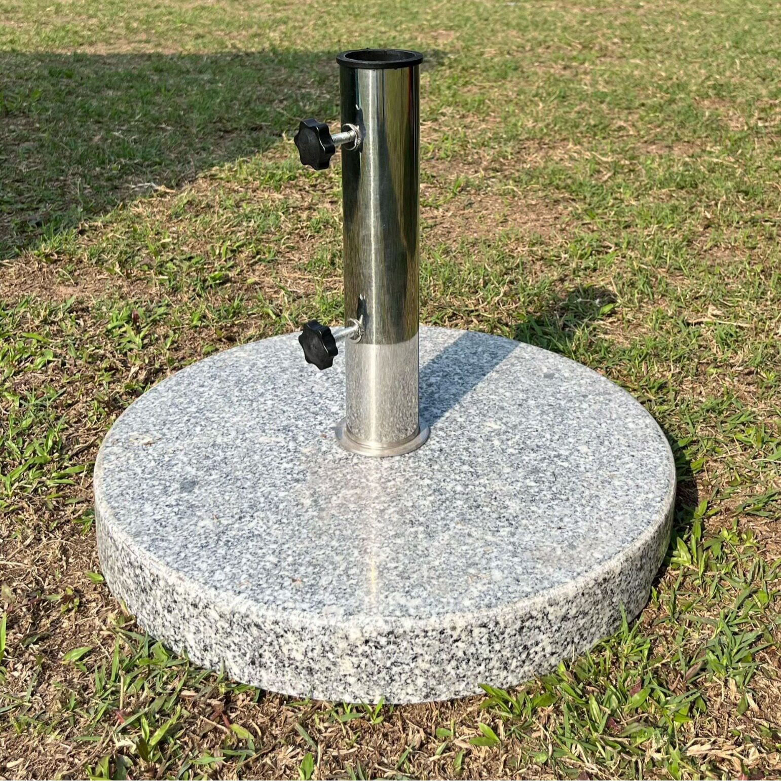 大理石遮阳伞底座花岗岩圆形户外庭院伞座跨境出口图片