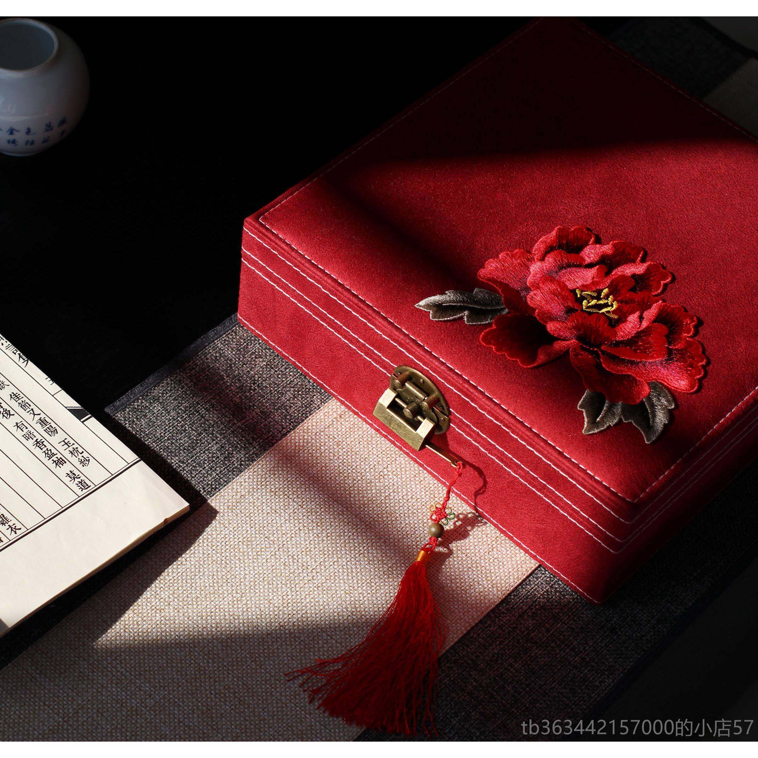 高档中绝美礼带锁绣花超大双物式层首饰盒 送韵彷古味小锁 从前的,饰品/流行首饰/时尚饰品新,首饰盒,淘宝优惠券,粉丝福利购,淘宝优惠卷