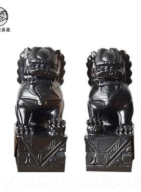 高档新式黑色小狮子对提梁几茶壶托盘套一装样板间禅意茶中中古风