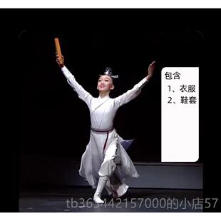 高档壮志少少年行舞蹈服童国儿学汉服典中国风年志古演出服开 笔