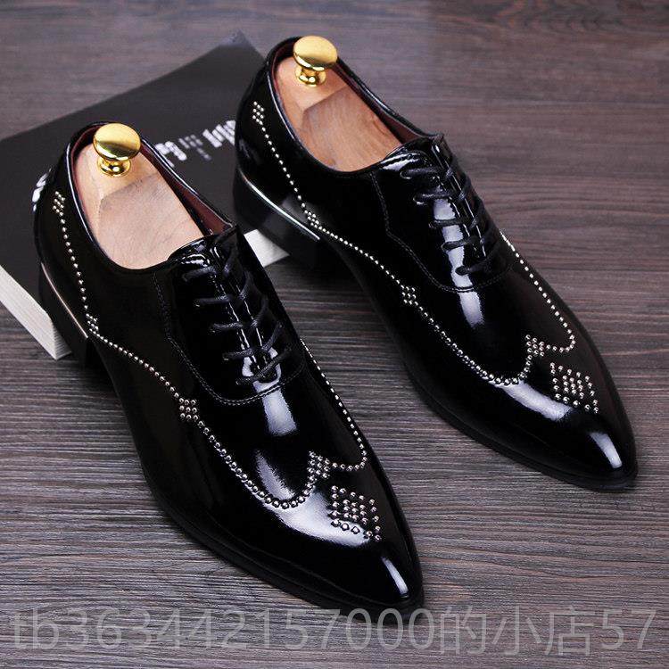 高档采购产伦品春夏英铆钉尖头男皮，礼韩式雕花系带婚鞋，发型师,流行男鞋,单鞋,淘宝优惠券,粉丝福利购,淘宝优惠卷