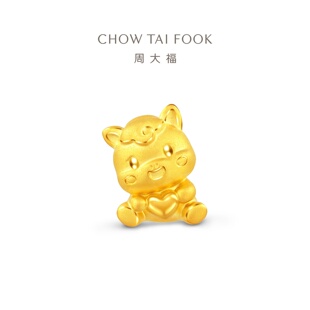 周大福马年生肖系列卖萌爱心小马足金黄金转运珠吊坠配绳EOR1549