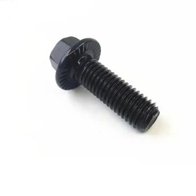 G578六角头法7兰面螺栓黑10.9级发小头外六角平脑带齿KOY螺B丝花