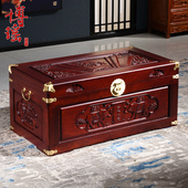 樟木箱子婚嫁箱仿古香樟木雕花嫁妆箱结婚箱收纳储物箱字画箱衣箱