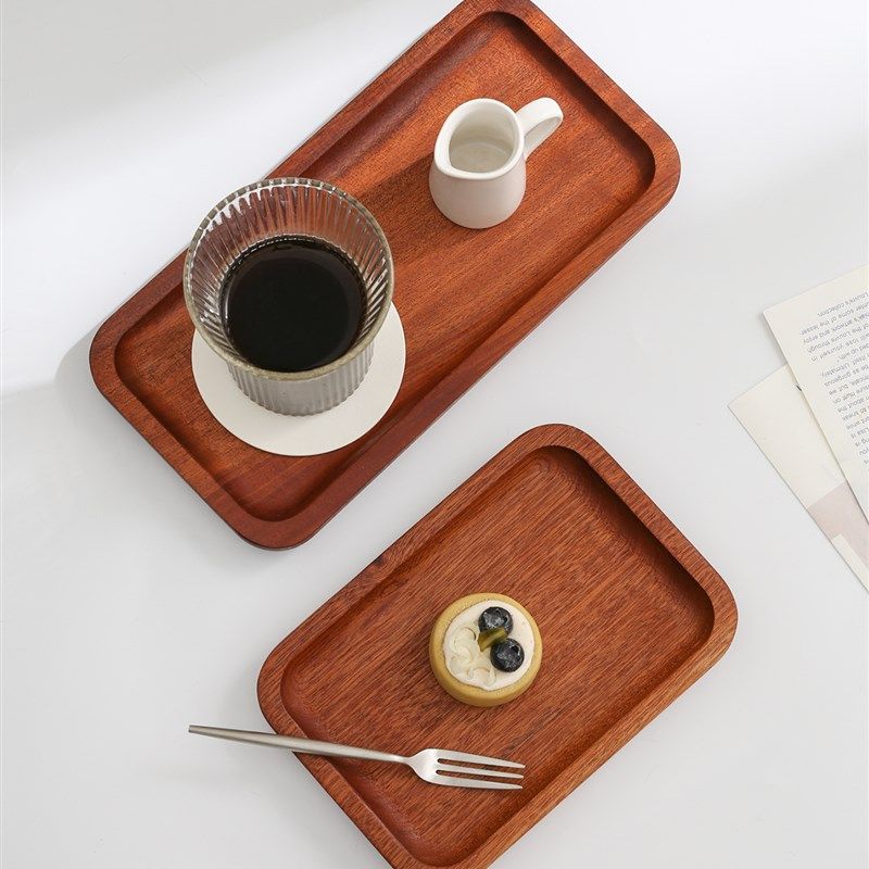 乌檀木托盘果盘长方形家用茶水杯收纳盘实木盘子面包水果点心盘,餐饮具,餐用托盘,淘宝优惠券,粉丝福利购,淘宝优惠卷