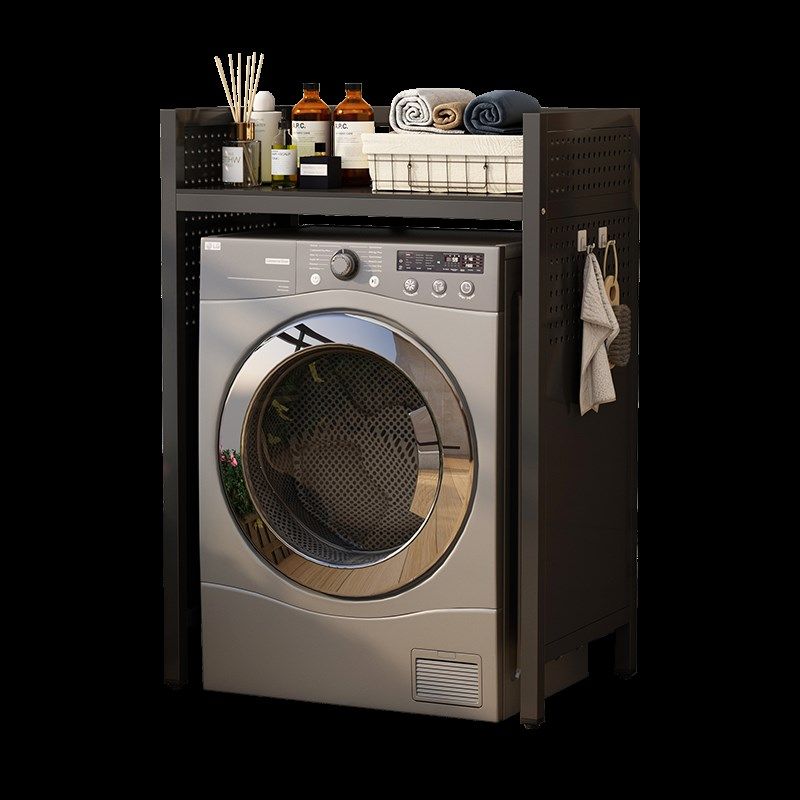 洗衣机置物架阳台不锈钢板烘干机上方架浴室防水洗衣机架子洞洞板