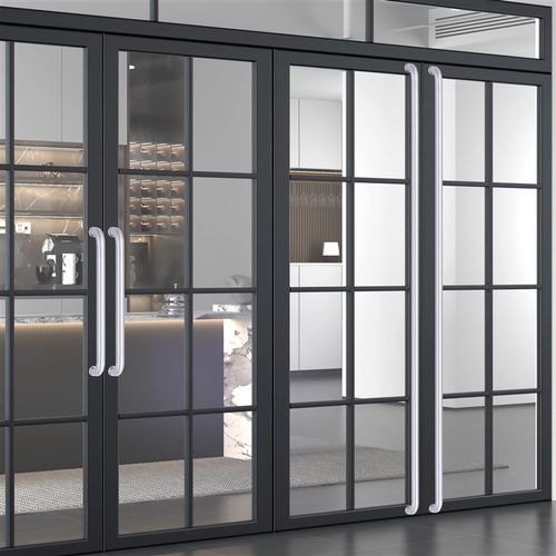 不锈钢玻璃门拉手O型无框浴室定做加厚淋浴房扶手木门304弯头大门