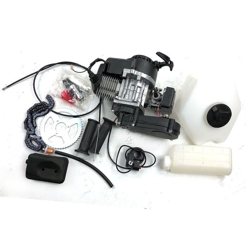 两冲程49CC发动机迷你小跑摩托车自行车航模改装发动机总成缸体