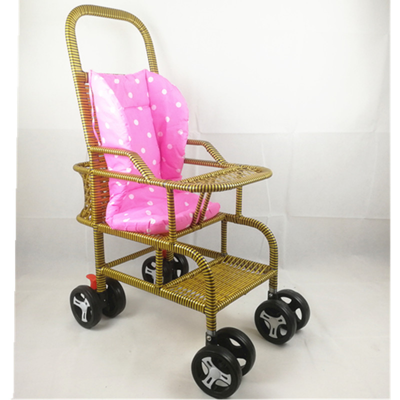 竹藤婴儿藤编简易手推车超轻便夏季竹编儿童小推车宝宝坐椅夏天凉