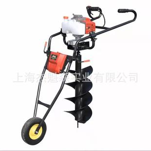 手推架子挖坑打杆洞电机小型农196用地钻栽树种植机械大型线机打