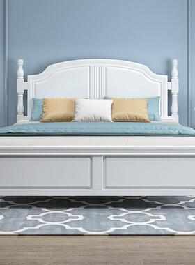 式美木床实现TZQ代简约1.8米双人床1.5米人床单主卧高箱白色储物