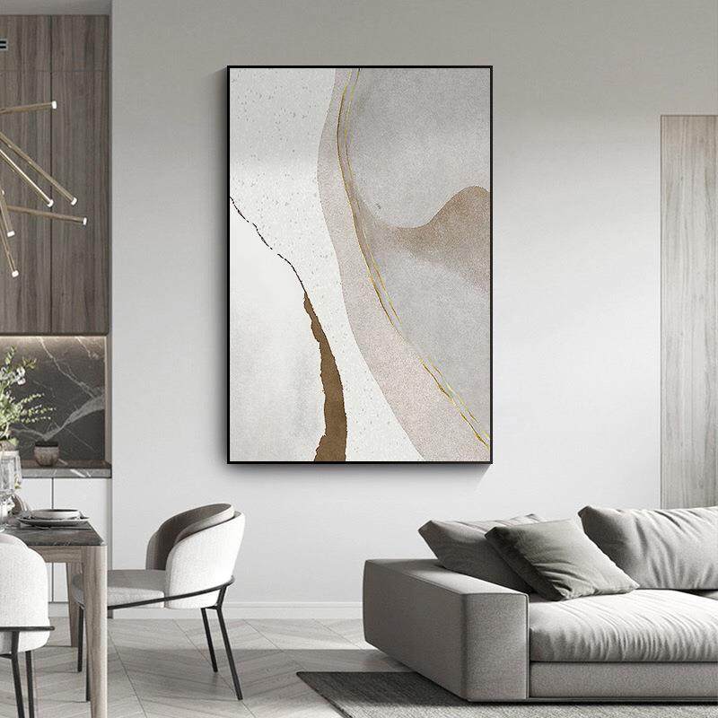 锦现代简约客厅装画轻奢知抽象景大幅沙发背QX202204卧室玄关饰方