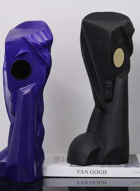 简约现样代抽象人物雕摆EFX件板间客处厅卧室售楼创意塑家居人物