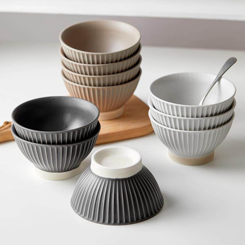 釉彩餐具饭碗家用2025新款日式古米饭复碗特别好看FS75FS75的下小