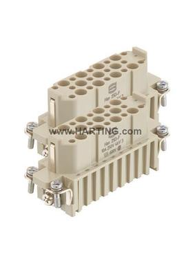 连HATING92R102503111浩亭50针插头重HEZ载接器冷压式