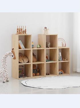 柜子绘本书架实木子合柜书格柜自由组玩具儿童VGP房纳收置物架落